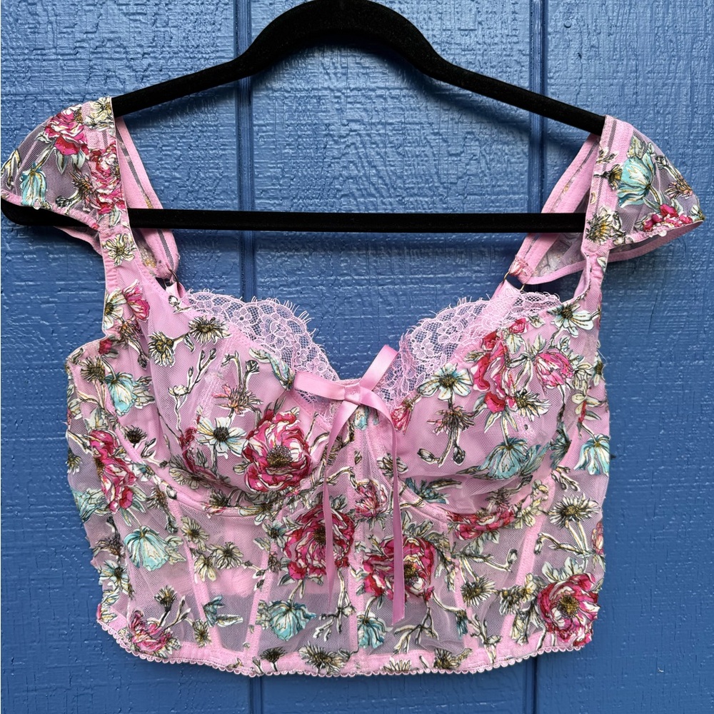 Victoria's Secret Pink Floral Longline Bustier